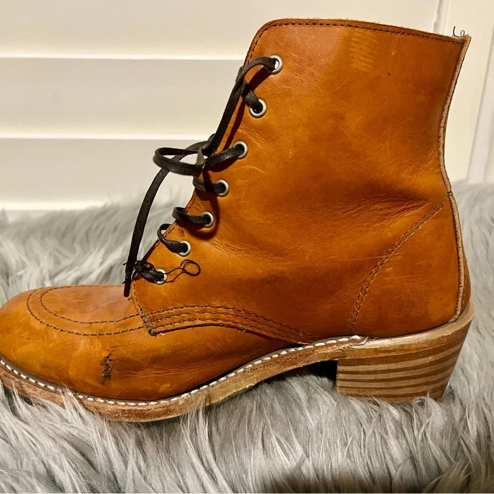 Red Wing Clara Tan Leather Ankle Boots, Women’s US size 8.5 - Picture 6 of 15